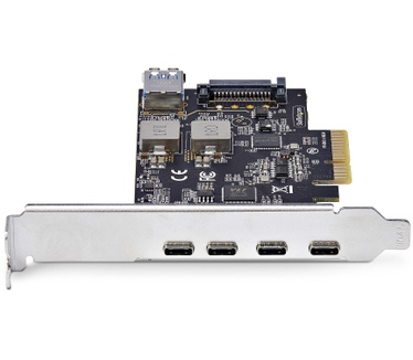 Startech.com 5-Port USB PCIe Kaart, USB 3.2 10Gbps, PCI Express Kaart met 4x USB-C Poorten, 1x USB-A Interne Poort, USB PCIe Controller Kaart, Windows/macOS/Linux