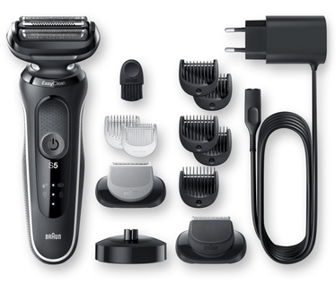 Braun Series 5 50-W4650cs Elektrisch Scheerapparaat Met Oplaadstandaard, EasyClick-opzetstukken, Wit