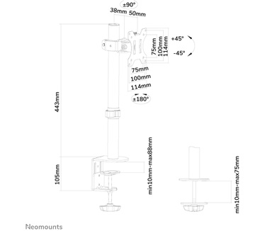 Neomounts by Newstar flatscreen bureausteun