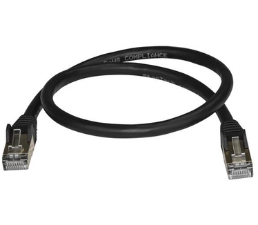 Startech.com 0,5m zwart Cat6a Ethernet netwerkkabel shielded (STP) Cat6a patchkabel Cat 6a