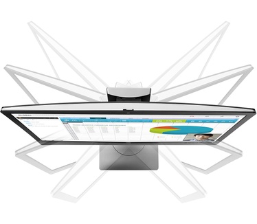 HP EliteDisplay E240c Zilver, Zwart