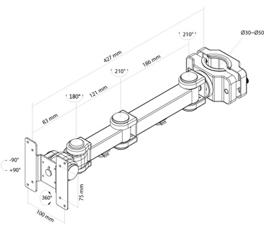 Newstar FPMA-WP300 Zwart