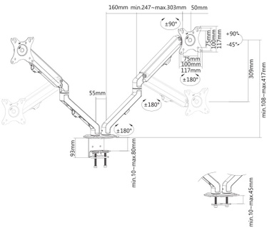 Newstar flatscreen bureausteun