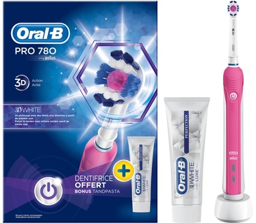 Oral-B Pro 780 Roze Elektrische Tandenborstel + 1 Bonus Tandpasta