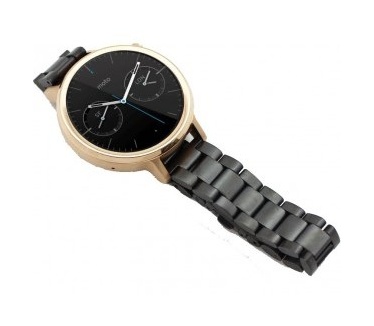 qMust Metalen armband voor Motorola Moto 360 42mm Men (2nd gen) - Black