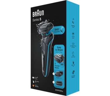 Braun Series 5 50-M1850s Elektrisch Scheerapparaat, 2 EasyClick-opzetstukken, Munt