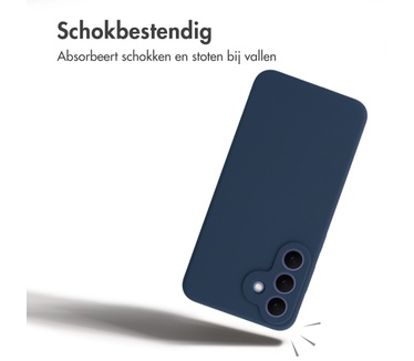 Accezz Liquid Silicone Backcover met MagSafe voor de Samsung Galaxy S26 FE - Donkerblauw