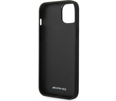 Mercedes-Benz AMG Leather Back Cover - iPhone 14 (6.1") - Zwart Zwart