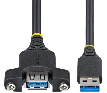Startech.com 2m Panel Mount USB Kabel A naar A, M/F, USB-A Male naar Female Verlengkabel, USB 5Gbps Adapterkabel voor Paneelmontage