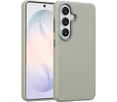 Accezz MagSafe Leather Backcover Samsung Galaxy S26 - Light Grey