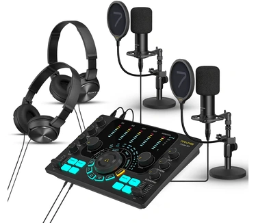 7RYMS Podcast Kit Duo - Caster, 2x microfoon, 2x koptelefoon