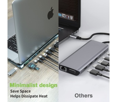 Techly IUSB31C-DOCK12DPHD