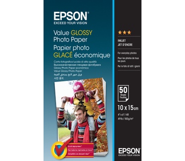 Epson Value Glossy Photo Paper - 10x15cm - 50 Vellen