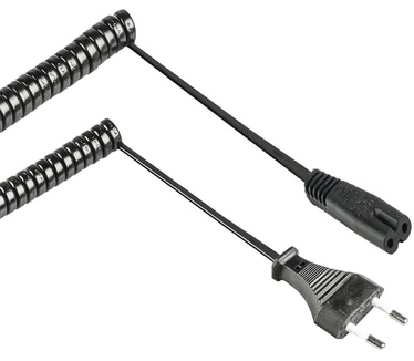 Allteq Voedingskabel C7 krulsnoer Zwart