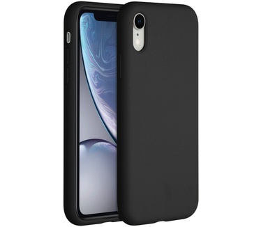 Accezz Liquid Silicone Backcover iPhone Xr - Zwart (iPhone Xr) Zwart