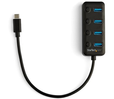 Startech.com 4 poorts USB-C Hub 4x USB-A met Aan/Uit knoppen