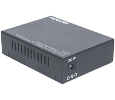 Intellinet Gigabit Ethernet Single Mode Media Converter, 10/100/1000Base-T to 1000Base-Lx (SC) Single-Mode, 20km (Euro 2-pin plug)