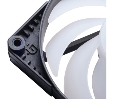 Metallic Gear Skiron MetallicGear SKIRON MG-F120 D-RGB PWM, 4-Pin High Airflow D-RGB Fan 120mm, Black Fan Frame with Matte White Blades, 120mm