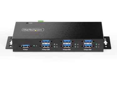 Startech.com 7-Port Managed USB Hub met 4x USB-A, Heavy Duty met Industriële Stalen Behuizing, ESD & Overspanningsbeveiliging, Wand/Bureau/Din-Rail Montage, USB 3.0/3.1/3.2 Gen 1 5Gbps
