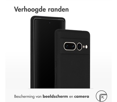 Accezz Liquid Silicone Backcover Google Pixel 7 Pro - Zwart