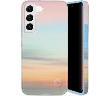 Selencia Aurora Fashion Backcover Samsung Galaxy S22 - Duurzaam hoesje - 100% gerecycled - Sky Sunset Multicolor