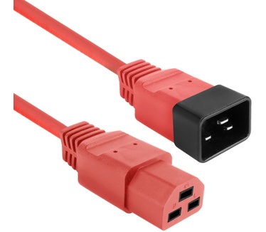 ACT Netsnoer C20 - C21 IEC60320 rood 3 m