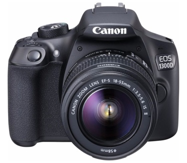 Canon EOS 1300D + EF-S 18-55mm f/3.5-5.6 IS II + 8GB SD + 100EG Tas Zwart