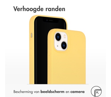 Accezz Liquid Silicone Backcover met MagSafe iPhone 14 Plus - Geel