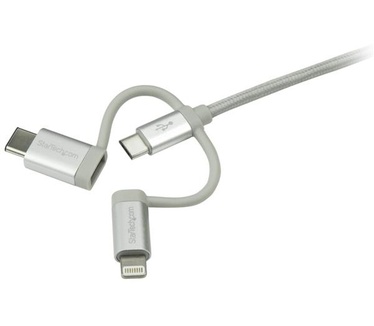 Startech.com USB naar Lightning / USB-C / Micro-B - gevlochten
