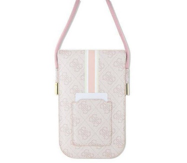 Guess 4G Printed Stripe Tas (Scherm tot 7 Inch) - Roze Roze