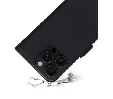 Mobiparts Leather Wallet Case Apple iPhone 16 Pro Black (MagSafe Compatible)