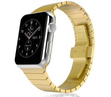 qMust 316L Metalen Watchband voor Apple Watch 38mm - goud