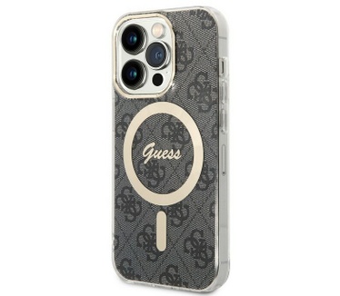 Guess 4G MagSafe Back Case Apple iPhone 15 Pro Max (6.7") - Grijs Grijs