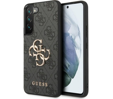 Guess 4G Metal Logo BackCase - Samsung Galaxy S22 (S901) - Grijs Grijs