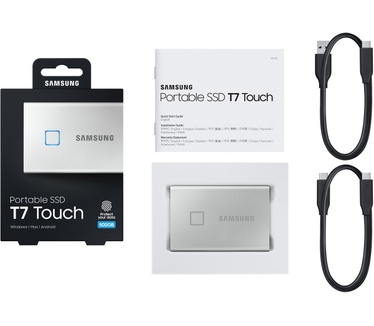 Samsung Portable SSD T7 Touch 500GB Zilver