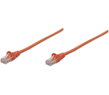 Intellinet Network Patch Cable, Cat5e, 3m, Orange, CCA (Copper Clad Aluminium), F/UTP (cable unshielded/twisted pair - all three pairs wrapped in foil), PVC, RJ45 Male to RJ45 Male, Gold Plated Contacts, Snagless, Booted