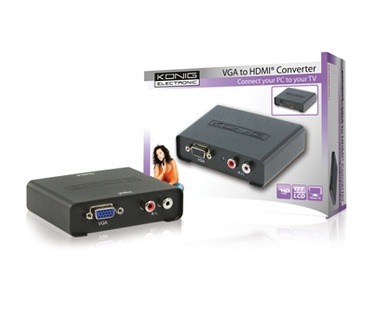 König König KN-HDMICON21 VGA  naar HDMI converter (max. 1920x1080 + audio)