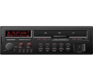 Blaupunkt Bremen SQR 46 DAB Autoradio enkel DIN DAB+ tuner, Bluetooth handsfree, Retrodesign