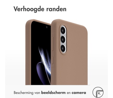 Accezz Liquid Silicone Backcover Samsung Galaxy A56 - Lichtbruin