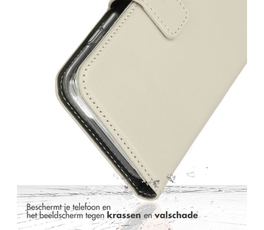 Selencia Echt Lederen Bookcase Samsung Galaxy A35 - Greige