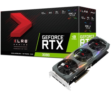 PNY GeForce RTX 3080 10GB XLR8 Gaming EPIC-X RGB Triple Fan Edition (VCG308010TFXMPB)
