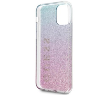 Guess Gradient Glitter Hard Cover Apple iPhone 11 Pro Max - Blauw  Blauw