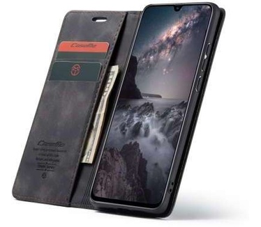 Caseme Samsung Galaxy M20 Retro Wallet Case - Zwart