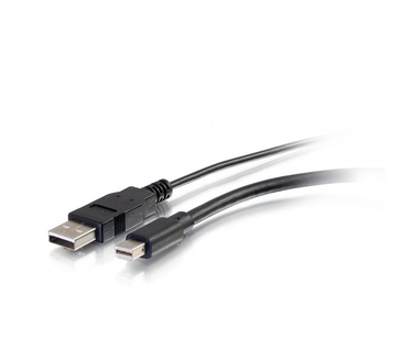 CablesToGo 8in Mini DisplayPort[TM] mannelijk naar VGA+ audio vrouwelijk actieve adapterconverter – Zwart