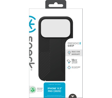 Speck Presidio2 Grip + MS Apple iPhone 17 Pro Black - with Microban