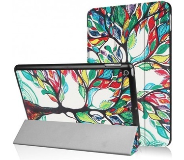 qMust Apple iPad 9.7 (2017) Smart Tri-Fold Case - Painted Tree