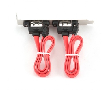 Gembird ESATA back panel bracket for 2 internal SATA ports