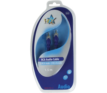 HQ Products 2x RCA(m)/2x RCA(f), 1.5m