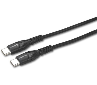 eStuff USB-C - C Cable 2 Black Zwart