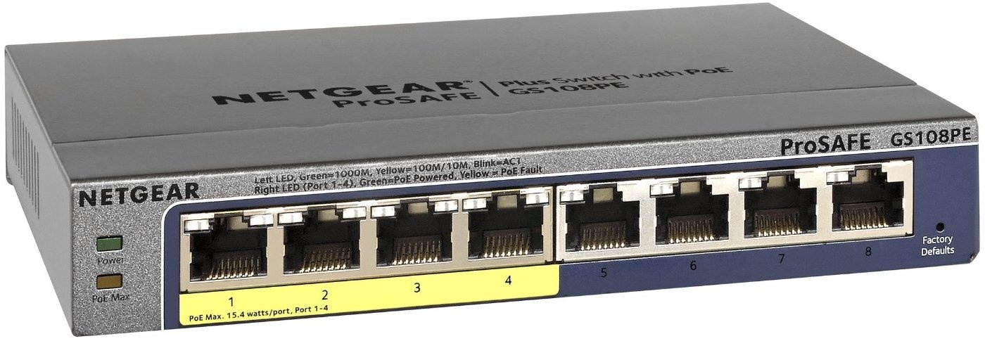 netgear prosafe gigabit plus gs108pe 300eus